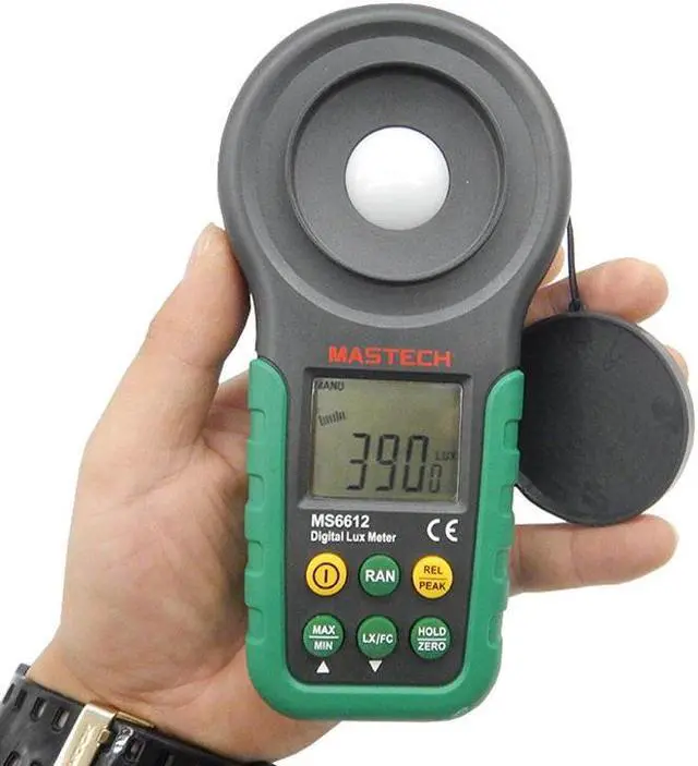Alt view image 2 of 5 - Lux meter mastech ms6612 200,000 Lux Light Meter Test Spectra Auto Range High Precision Digital Luxmeter Illuminometer