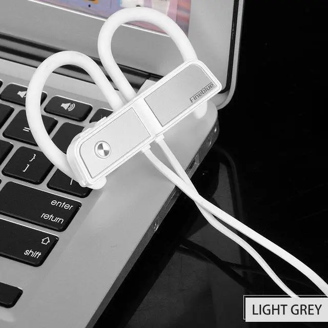 Alt view image 2 of 7 - Fineblue FA-80 Bluetooth 4.1 Wireless Headphones Sweatproof IPX-5 Water-resistant Sports Smart Noise Reduction Earbuds Headset with Apt-x/mic - White