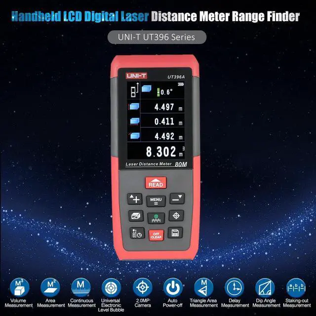 Alt view image 2 of 6 - UNI-T UT396A Laser Distance Meter 80M Rangefinder Digital Laser Tape Range Finder Trena Ruler Build Measure Roulette Tool