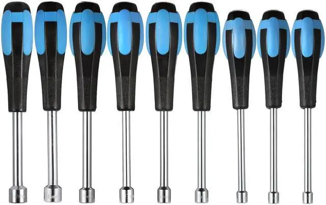 Alt view image 3 of 7 - 9pcs Hollow Shaft Nut Driver Set Metric Sizes Hex Bit Sockets 5mm/5.5mm/6mm/7mm/8mm/9mm/10mm/11mm/12mm