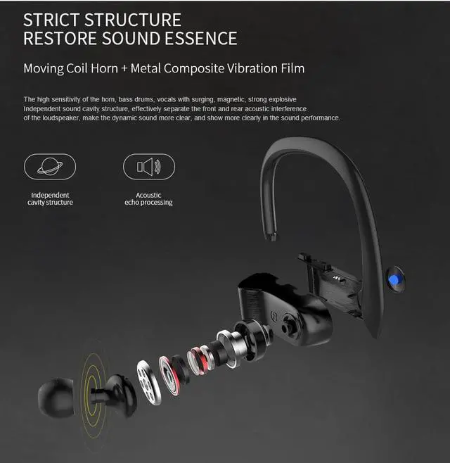 Alt view image 7 of 7 - AWEI T2 Wireless Bluetooth Earphone TWS Stereo Headset Cordless Ecouteur for Phone Auriculares With Microphone Bluetooth V4.2 (Yellow)