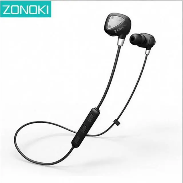Alt view image 2 of 4 - Telephone Headset Zonoki S2 Sport Earphone Wireless Noise Cancellation Device USB Bluetooth Headset Running Earphones Bass NFC - White