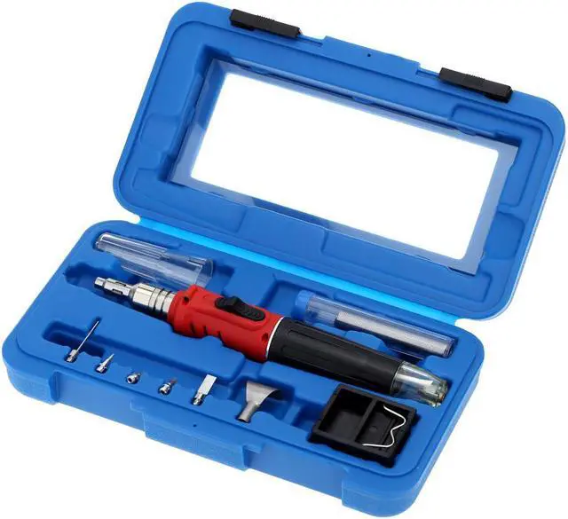 Main image of HS-1115K Professional 10 in 1 Soldering Iron Set Butane Gas Soldering Iron Set 26ml Welding Kit Torch Welding Equipment