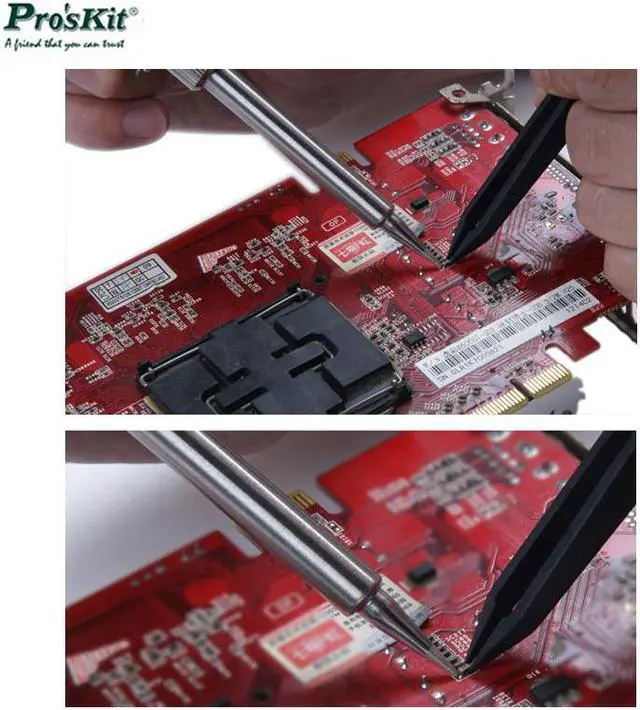 Alt view image 3 of 3 - Pro'sKit TZ-100B Anti-static Fiber Flat Conductive Tweezer Anti-Static Fiber-Magnetic Non-Inductive Acid Tweezer Electronic Repair Tool