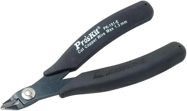 Alt view image 2 of 5 - Pros'kit PK-101-E Antistatic Thin Blade Diagonal Pliers (125mm) Electronic Plier Clamp Hand Tools