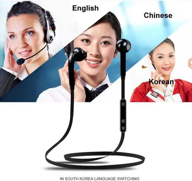 Alt view image 6 of 7 - New FineBlue FS7 Stereo Blutooth Headset Wireless Headphone Answer Call Listen Music Sport Earphone For IOS Android - Black