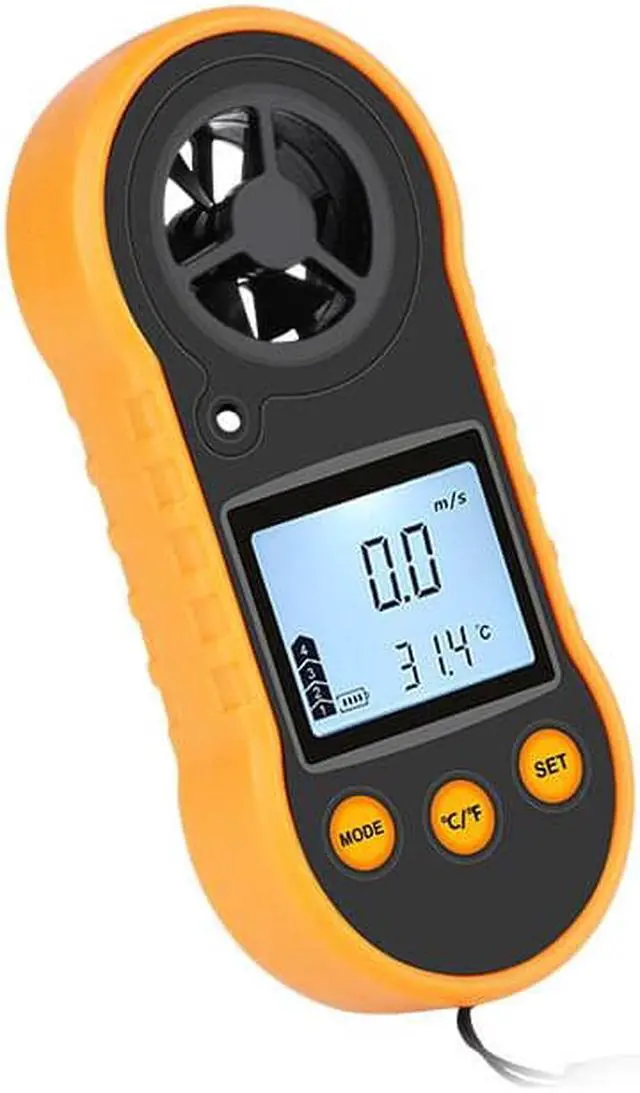 Main image of Anemometer Wind speed Handheld Digital Wind Speed Meter Portable Anemometer Sensor Wind Speed RZ818 0-30M/S Wind Meter