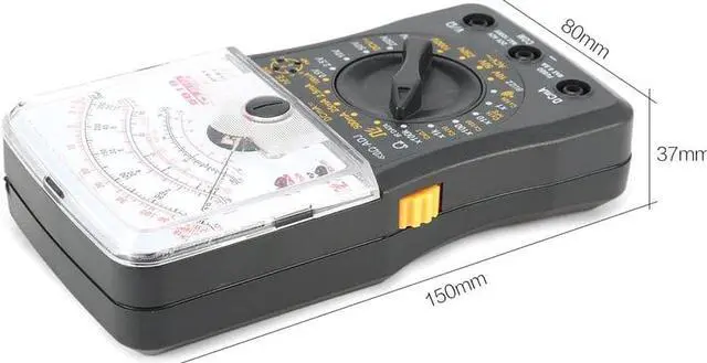 Alt view image 7 of 7 - Mini Handheld Analog Multimeter AC/DC Voltmeter Ammeter Resistance Continuity Capacitance Fuse & Diodes Tester