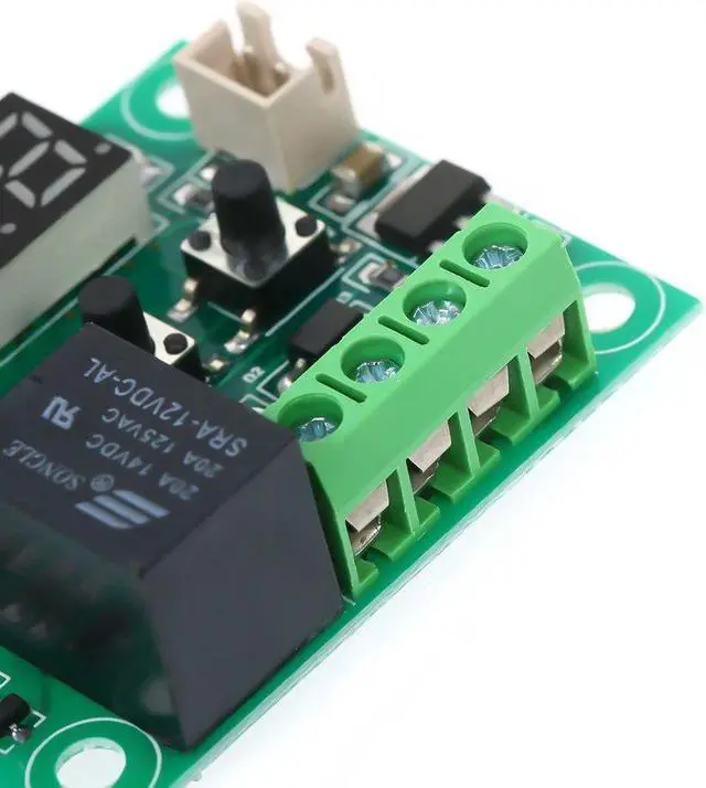 Alt view image 2 of 7 - XH-W1209 Digital Thermostat High Precision Temperature Controller Heating/Cooling Thermostat Temperature Control Switch Module Mini Temperature Control Board with Red LED Display