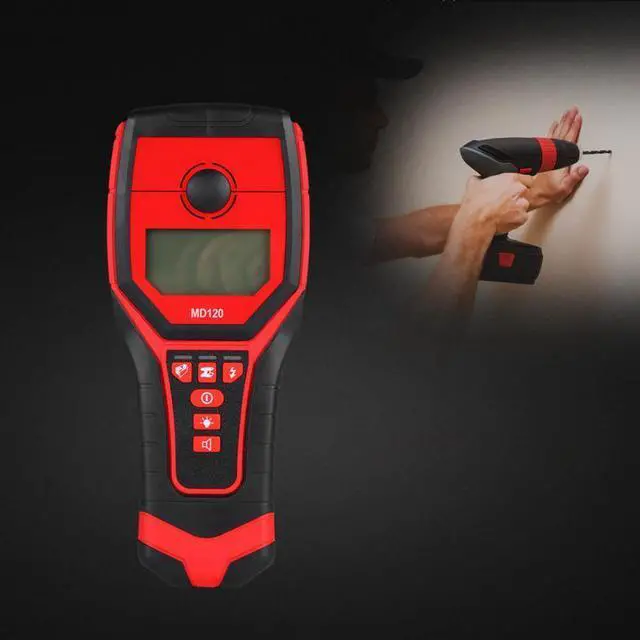 Alt view image 2 of 5 - New IP54 Sensitive Wall Metal Detector AC Live Wire Wood Finder with LCD Display MD120 About 5 hours Operation Time Detector