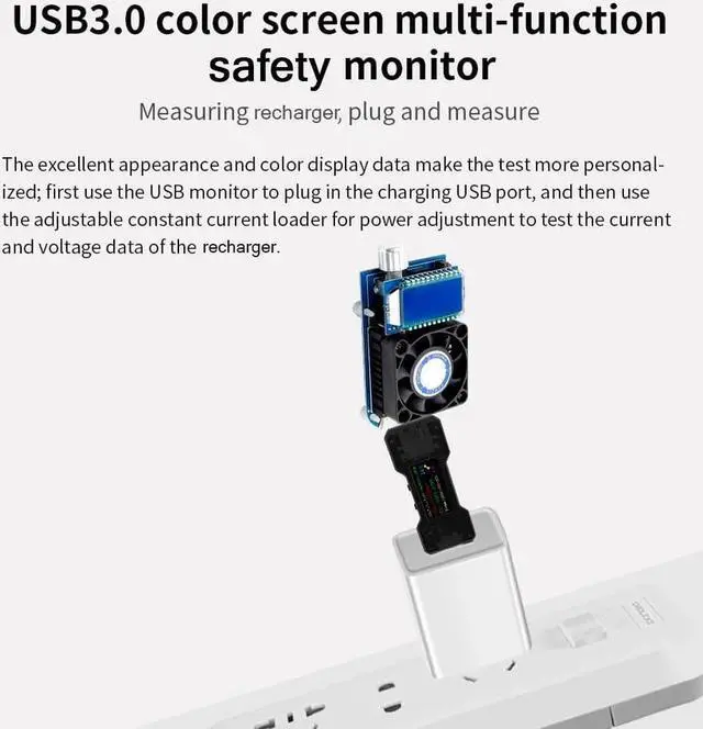 Alt view image 7 of 7 - FNB18 USB Color Screen Tester DC Digital Voltmeter Amperemeter Current Voltage Meter Amp Volt Ammeter Detector Power Bank Recharger Indicator