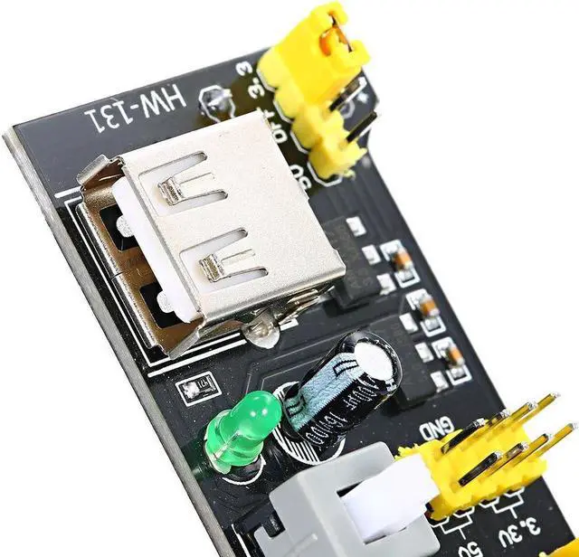 Alt view image 6 of 7 - Mini Power Supply Module HW-131 Breadboard Power Module 3.3V/5V Power Supply Module for Arduino MB102 Breadboard
