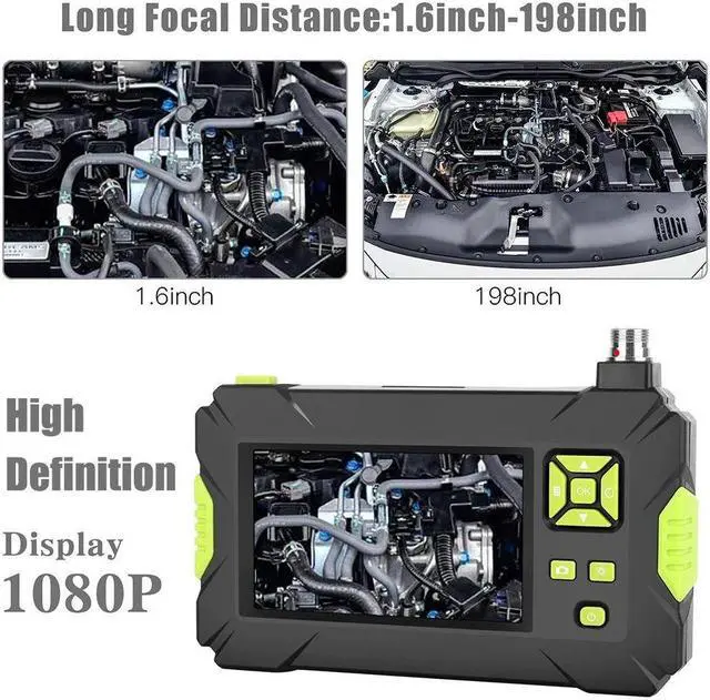 Alt view image 2 of 7 - P30 Green Hand-held Endoscopes Industrial 4.3inch High-definition 1080P Display Screen Borescope - 5M