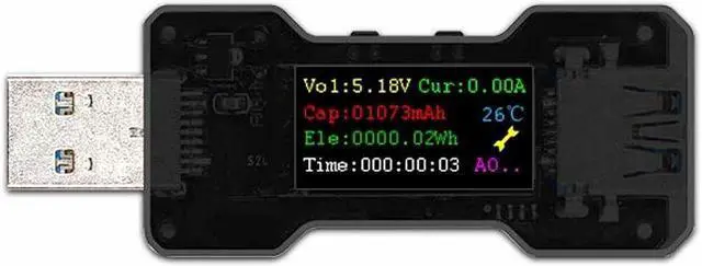 Main image of FNB18 USB Color Screen Tester DC Digital Voltmeter Amperemeter Current Voltage Meter Amp Volt Ammeter Detector Power Bank Recharger Indicator