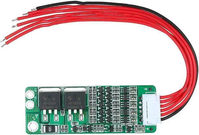 Alt view image 3 of 7 - 5S 15A Li-ion Lithium Battery BMS 18650 Charger Protection Board 18V 21V Circuit Short Current Overcharge Cell Protection Module with Wire