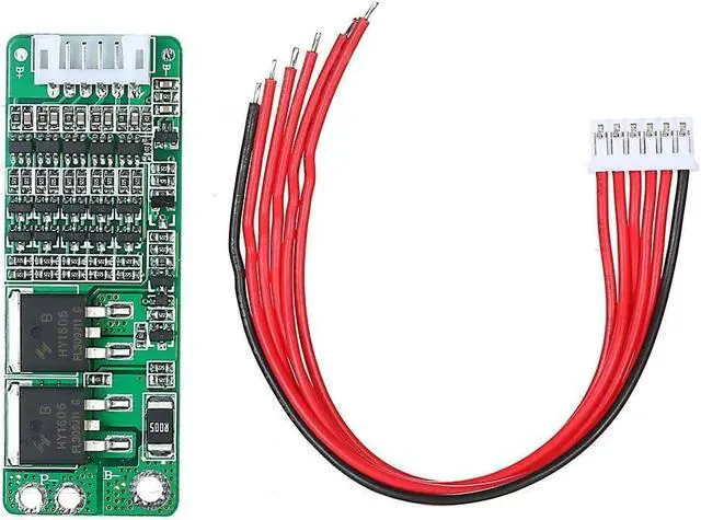 Alt view image 5 of 7 - 5S 15A Li-ion Lithium Battery BMS 18650 Charger Protection Board 18V 21V Circuit Short Current Overcharge Cell Protection Module with Wire