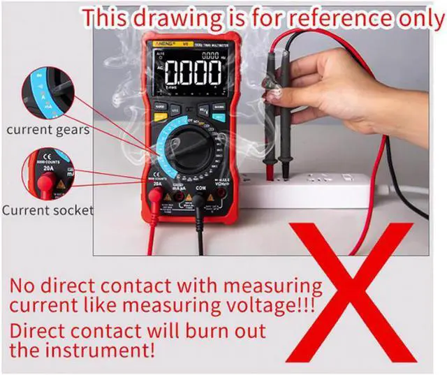 Alt view image 7 of 7 - ANENG V04B True Rms Digital Multimeter Tester Esr Meter Multimeter Auto Power Off Peak Automatic Multimetro Meter - Green