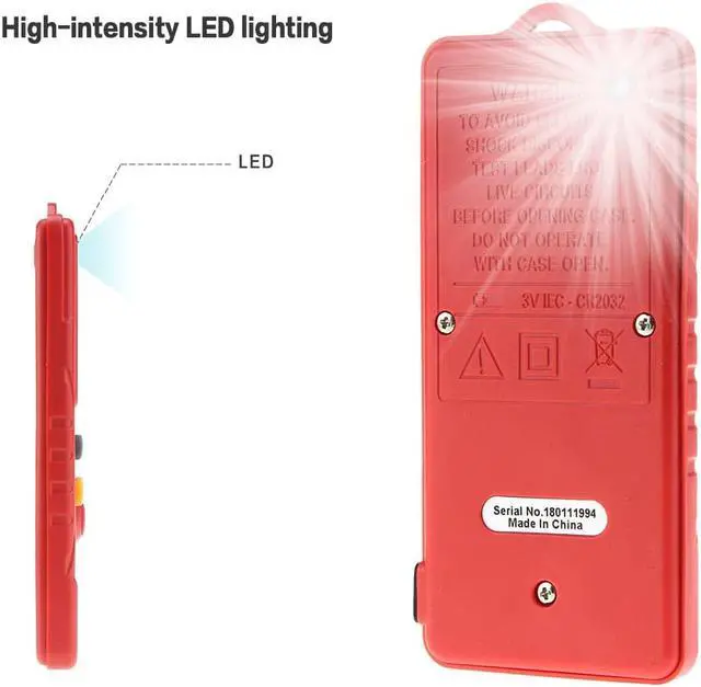 Alt view image 3 of 7 - ANENG AN301 True Rms Digital Multimeter Tester Esr Meter Transistor Testers Automatic Multimetro Profesional Profesional Car - Red