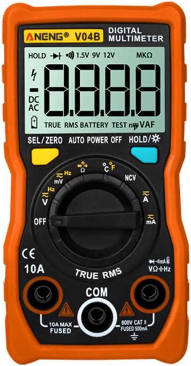 Main image of ANENG V04B True Rms Digital Multimeter Tester Esr Meter Multimeter Auto Power Off Peak Automatic Multimetro Meter - Orange
