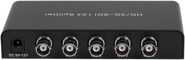 Alt view image 7 of 7 - SDI 1X4 Splitter Video Converter 3G/HD/SDI Repeater Distribution Extender Wide Volatge Input Lossless Transmission for Projector Monitor Camera