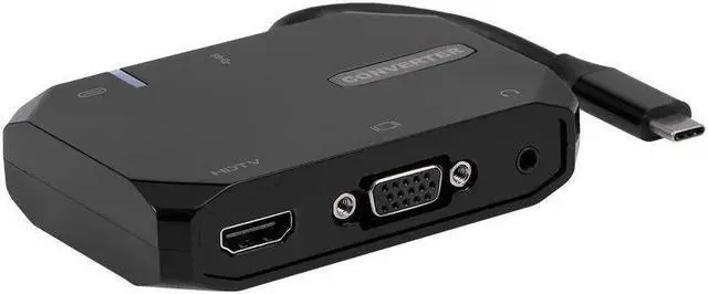 Alt view image 7 of 7 - 5-Port 5IN1 Type-C to HDTV+USB3.0+VGA+PD+Audio Adapter Multi-Function Docking Station HUB Converter 4K for Macbook HDTV Plug & Play