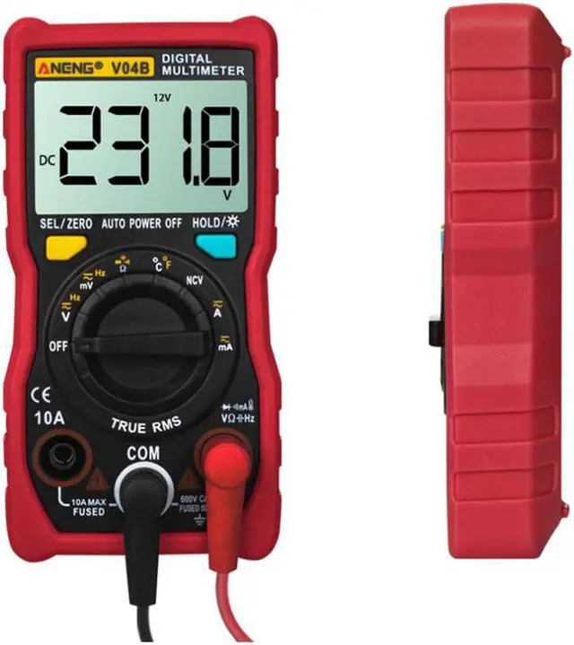 Alt view image 6 of 7 - ANENG V04B True Rms Digital Multimeter Tester Esr Meter Multimeter Auto Power Off Peak Automatic Multimetro Meter - Red