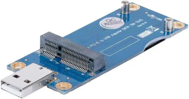 Alt view image 4 of 7 - Mini PCI-E to USB Adapter Card WWAN Test Converter Adapter Card 3G/4G Module with SIM Card Slot