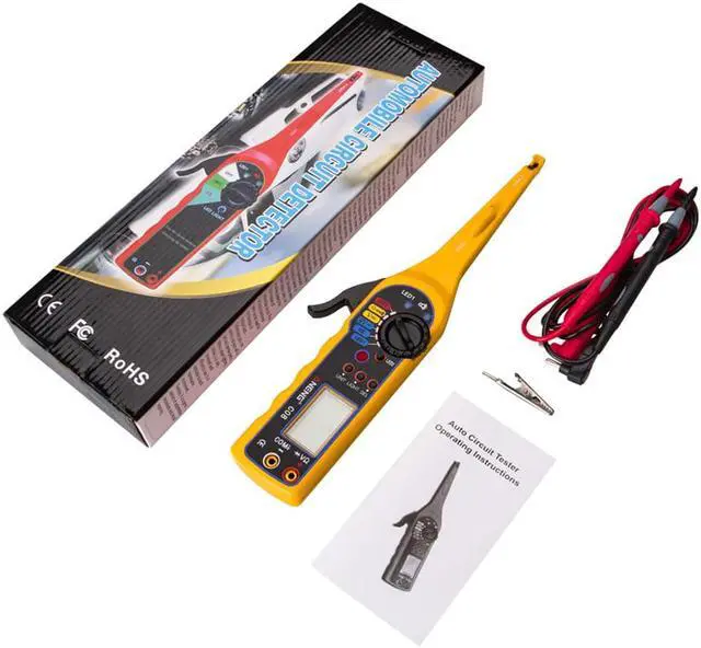 Alt view image 5 of 6 - Power Electrical Multi-function Auto Circuit Tester Multimeter Lamp Car Repair Automotive Electrical Multimeter 0V-60V - Yellow
