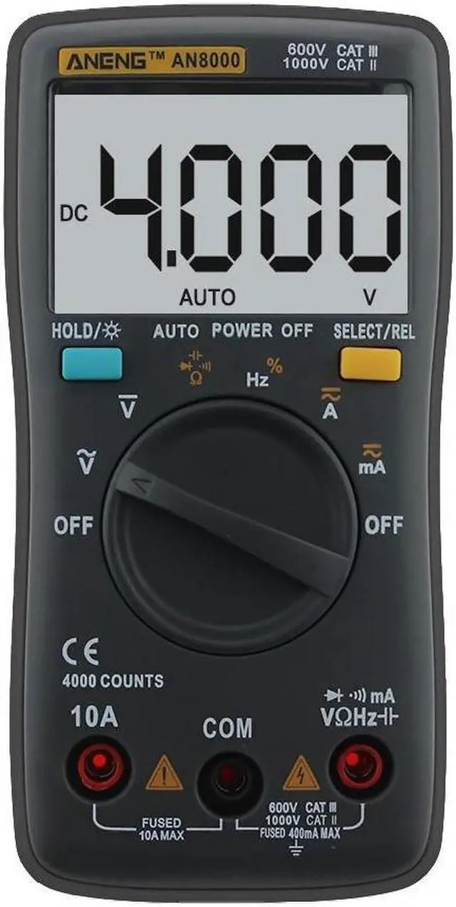 Main image of ANENG AN8000 Digital Multimeter 4000 Counts Profesional Capacitor Tester Esr Meter Richmeters Inductance Meter Tester - Black