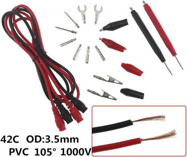 Alt view image 7 of 7 - 1000V 16 In 1 Multi-function Multimeter Leads Combination Test Cable Universal Meter Test Multimeter Pen Iskn Puntas Multimetro