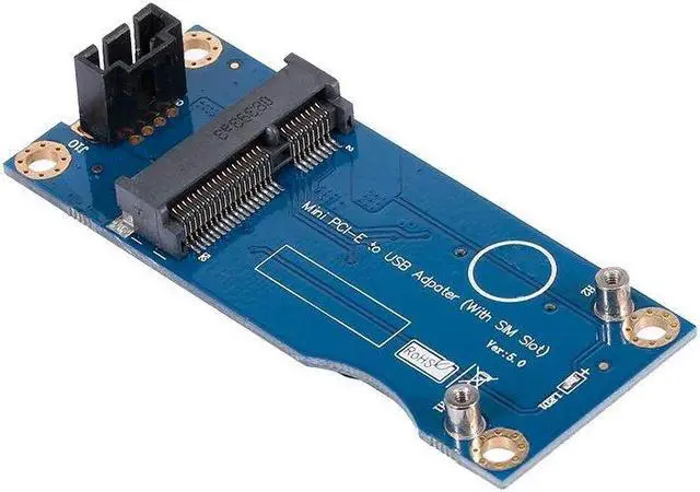 Main image of Mini PCI-E to USB Adapter Card with SIM Slot WWAN Test Converter Adapter Card 3G/4G Module Vertical Type