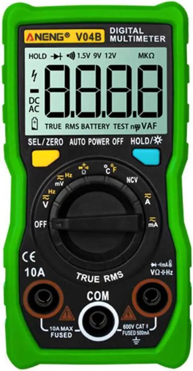 Main image of ANENG V04B True Rms Digital Multimeter Tester Esr Meter Multimeter Auto Power Off Peak Automatic Multimetro Meter - Green