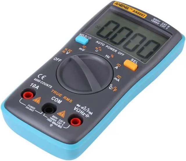 Alt view image 4 of 7 - ANENG AN8002 Digital Multimeter 6000 Counts Multimetro Multitester Digital Profesional Transistor Capacitor Tester Lcr Esr Meter - Blue