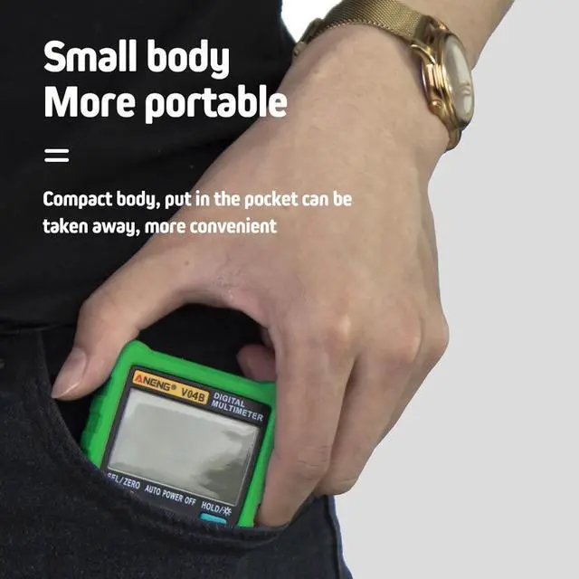 Alt view image 6 of 7 - ANENG V04B True Rms Digital Multimeter Tester Esr Meter Multimeter Auto Power Off Peak Automatic Multimetro Meter - Green