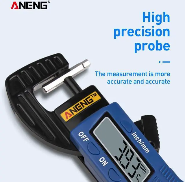 Alt view image 2 of 5 - ANENG 0.01mm Digital Thickness Gauge Mini Dial Thickness Gauge Caliper Meter Carbon Fiber Composites Width Measure Tools - Blue