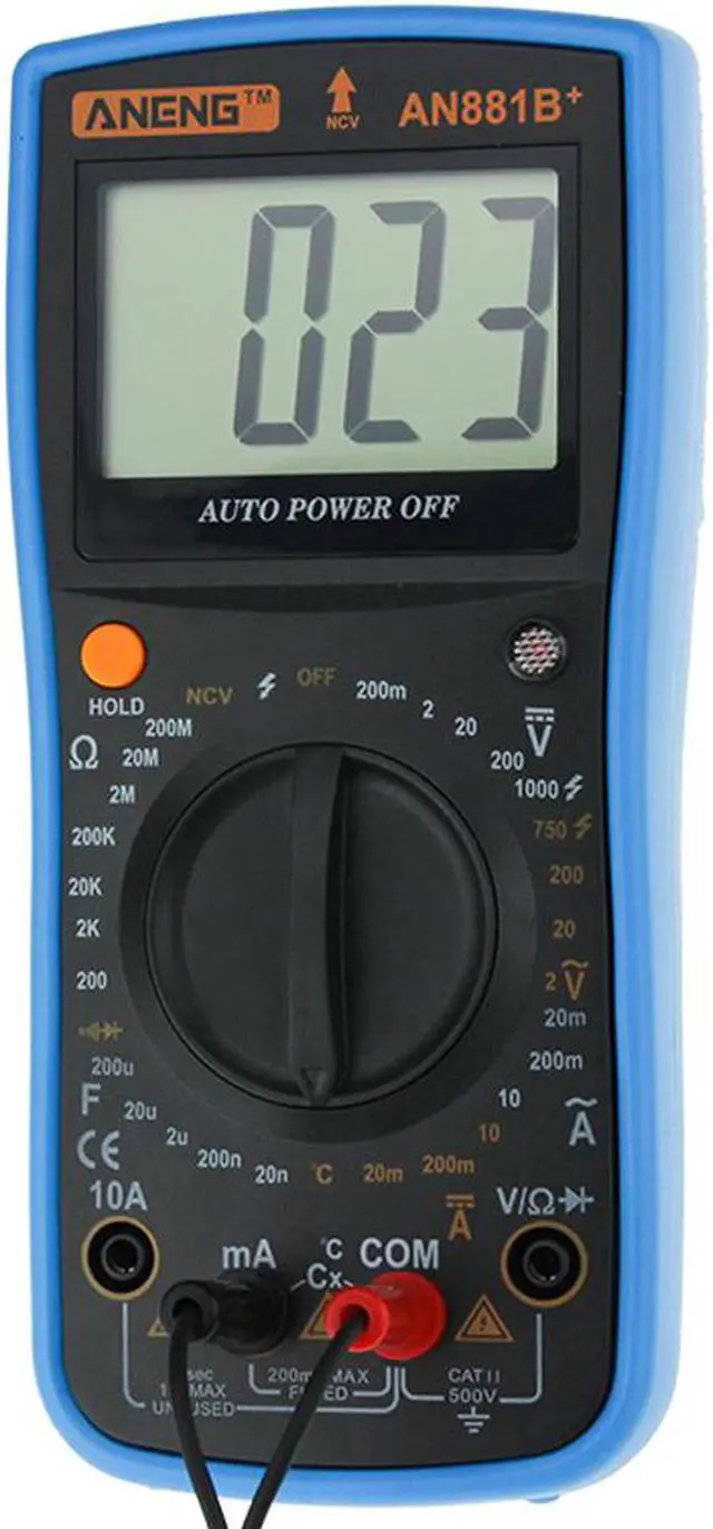 Main image of ANENG AN881B+ True Rms Digital Multimeter Tester Transistor Testers Manual High Precision Digitals Multimeter Tester Ac Dc Multimeter - Blue