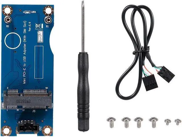 Alt view image 6 of 6 - Mini PCI-E to USB Adapter Card with SIM Slot WWAN Test Converter Adapter Card 3G/4G Module Vertical Type