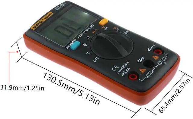Alt view image 6 of 6 - ANENG AN8004 Multimetro Digital Multimeter Profesional Transistor Capacitor Tester Esr lcr Multimeter Analog Multimeter True Rm - Orange