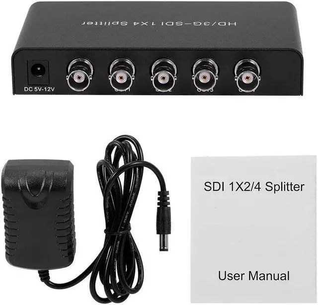 Alt view image 3 of 7 - SDI 1X4 Splitter Video Converter 3G/HD/SDI Repeater Distribution Extender Wide Volatge Input Lossless Transmission for Projector Monitor Camera
