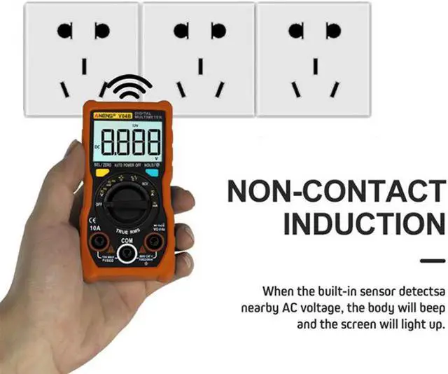 Alt view image 4 of 7 - ANENG V04B True Rms Digital Multimeter Tester Esr Meter Multimeter Auto Power Off Peak Automatic Multimetro Meter - Orange
