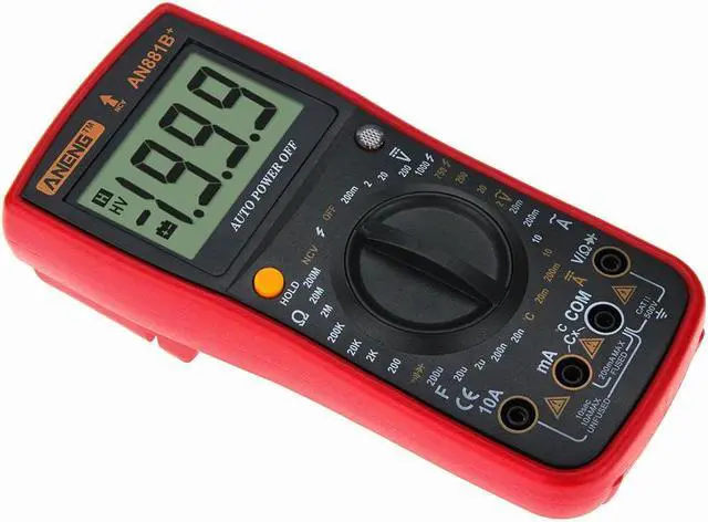 Alt view image 2 of 3 - ANENG AN881B+ True Rms Digital Multimeter Tester Transistor Testers Manual High Precision Digitals Multimeter Tester Ac Dc Multimeter - Red