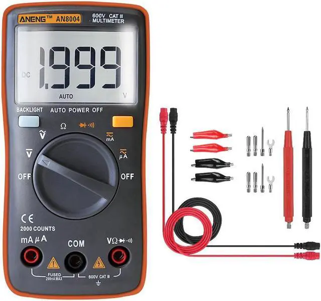 Main image of ANENG AN8004 Multimetro Digital Multimeter Profesional Transistor Capacitor Tester Esr lcr Multimeter Analog Multimeter True Rm - Orange