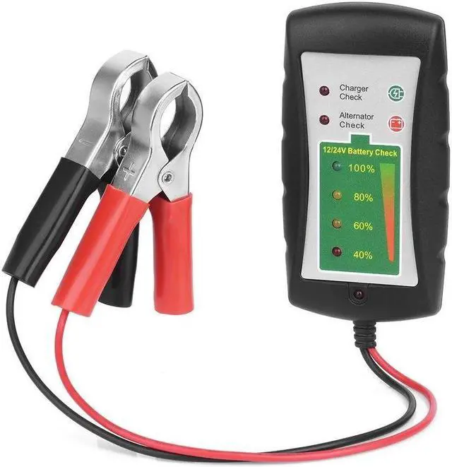 Alt view image 7 of 7 - 12V/24V DC Car Battery Clip Tester LED Alternator Diagnostic Tester Check Battery Condition & Alternator Charging for Car Motorcycle