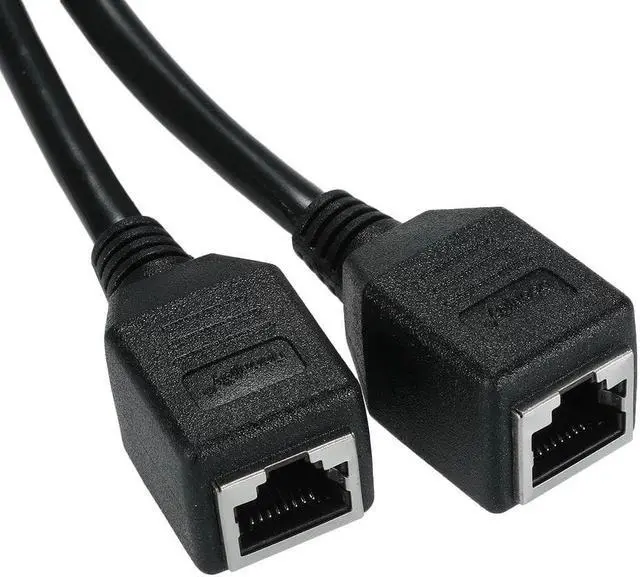 Alt view image 5 of 6 - RJ45 Network Splitter Adapter Cable Male to 2 Female header Separators Socket Port LAN for Super Category 5 Ethernet Category 6 Ethernet