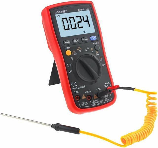 Alt view image 4 of 7 - ANENG AN870 Digital Multimeter 19999 Counts True Rms Multimeter Transistor Tester Voltimetro Profesional Capacitance Meter - Red