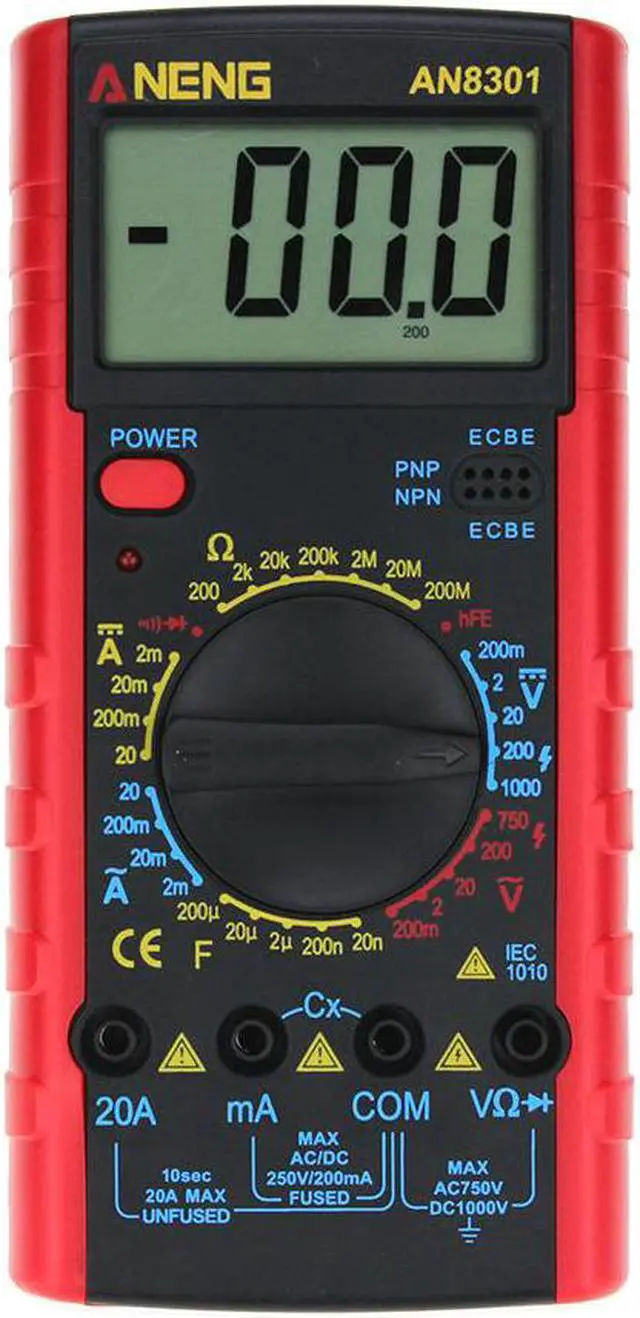 Alt view image 6 of 7 - ANENG AN8301 Portable Digital Multimeter Capacitor Tester Esr Meter Testers Automotive Electrical Dmm Transis Clip Test ZT102