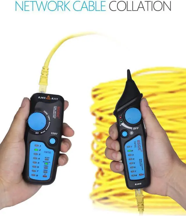 Alt view image 6 of 6 - BSIDE FWT81 Cable Tracker RJ45 RJ11 Telephone Wire Network LAN TV Electric Line Finder Tester With AVD06 Dual Mode Non-contact Voltage Detector AC 12-1000V Auto/Manual NCV Tester Live Wire Check Sensi