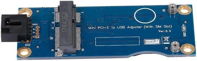 Alt view image 2 of 6 - Mini PCI-E to USB Adapter Card with SIM Slot WWAN Test Converter Adapter Card 3G/4G Module Horizontal Type