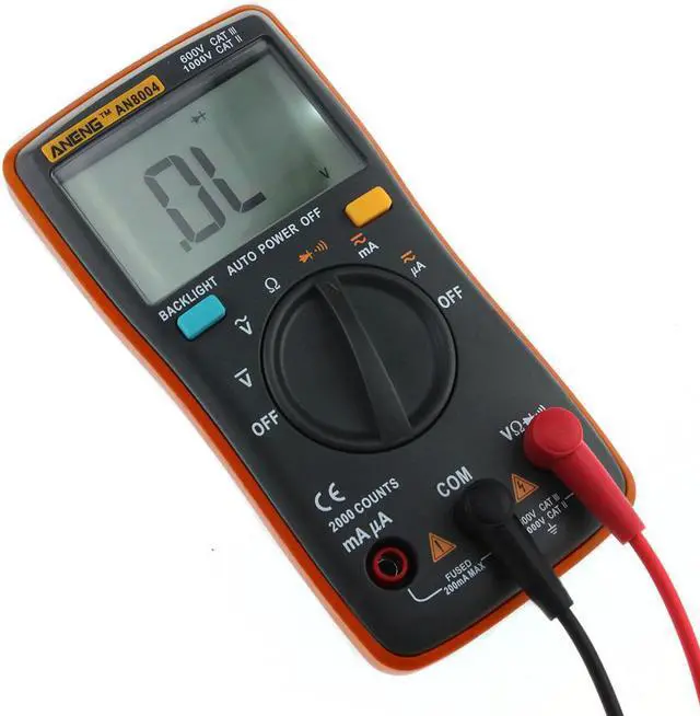 Alt view image 5 of 6 - ANENG AN8004 Multimetro Digital Multimeter Profesional Transistor Capacitor Tester Esr lcr Multimeter Analog Multimeter True Rm - Orange