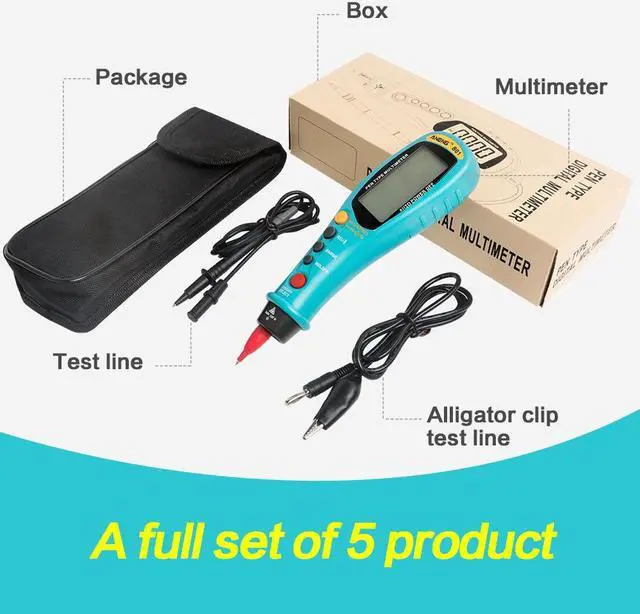 Alt view image 6 of 7 - ANENG B01 Pen Type Tool Digital Multimeter 6000 Counts Capacitor Tester Testers Be True Transistor Tester Smd Digital Meter